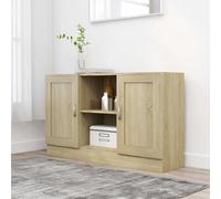 ARKEM Buffet Chêne Sonoma 120x30,5x70 cm Aggloméré,Commode Chambre,Tiroir Rangement,Meuble Tiroir