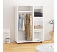 ARKEM Garde-Robe Blanc Brillant 80x40x110 cm Aggloméré,Armoire Chambre,Armoire De Rangement,Dressing Chambre