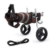 ARKEM Harnais de mobilité pour chien Poussette pour chien Fauteuil roulant pour handicapés en aluminium réglable Chariot d'aide à la marche Aide à la marche pour chiens Rééducation-Grey||3