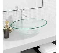 ARKEM Lavabo Verre 50x37x14 cm Transparent,Vasque À Poser Salle De Bain,Lavabo Salle De Bain967