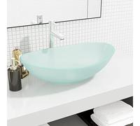 ARKEM Lavabo Verre trempé 54,5x35x15,5 cm Dépoli,Vasque À Poser Salle De Bain,Lavabo Salle De Bain