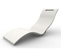 arkema Chaise longue de sol chauffée Serendipity Chaise hybride en résine de couleur blanche, avec chauffage électrique 120 W jusqu'à 41 degrés et transformateur 24 V inclus