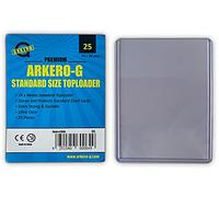 Arkero-G® Lot de 25 étuis de protection standard Toploader pour cartes à collectionner standard, par exemple Pokemon, MTG Magic, Dragonball, jeux de cartes à collectionner