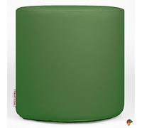 ARKETICOM Chill Pouf Ottoman Rond Repose Pied Tabouret Siege, Meubles Interieur Exterieur Design Made in Italy Puff Simili Cuir Tissu Fermeture Eclair, Nettoyage Facile Vert Fonce 42x42x42 cm