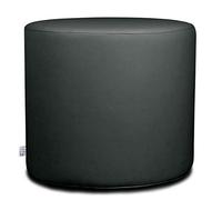 ARKETICOM Chill Pouf Ottoman Rond Repose Pied Tabouret Siege, Meubles Interieur Exterieur Design Made in Italy Puff Simili Cuir Tissu Fermeture Eclair, Nettoyage Facile Gris 42x42x42 cm