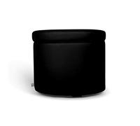ARKETICOM POUF CONTENEUR ROND Simili-cuir puff repose-pieds (42 D x 42 H, noir)