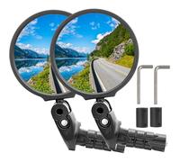 Arkham Rétroviseur de Vélos 2PC, Miroirs De Vélos pour Guidon 360° Réglable HD, Rétroviseur Vélo électrique pour Vélo de Route Montagne Bicyclette