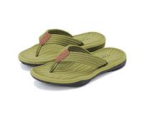 Arkim 2021 Nouvelles Tongs Homme, Soutien De La Voûte Plantaire, Anti-Vibrations, Haute élasticité Et Antidérapantes, Tongs Unisexes (Vert,44)