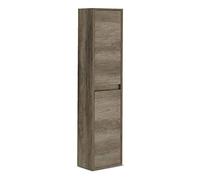 ARKITMOBEL Modèle Dakota Colonne de salle de bain suspendue 2 portes, 140 x 30 x 25,5 cm (hauteur x largeur x profondeur) Couleur Nordik, meuble de salle de bain