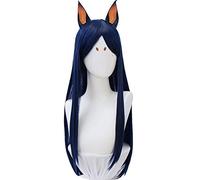 Arknights Dubin perruque Cosplay Costume longue droite résistant à la chaleur synthétique cheveux Dobermann Peruca Anime perruques pour Halloween fête seulement perruque