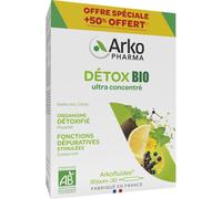 Arkopharma Arkofluides Détox Bio 20 Ampoules + 10 Ampoules Offertes