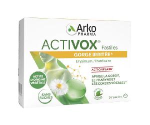 Arkopharma Activox Adoucit La Gorge Menthe Eucalyptus 24 pastilles
