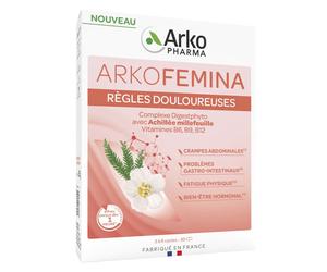 Arkopharma Arkofemina Règles Douloureuses Achillée millefeuille, Vitamines B6, B9, B12 30 gélules