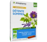 Arkopharma Arkofluides Détente Sommeil Bio 20 Ampoules