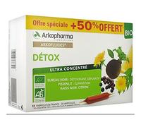 Arkopharma Arkofluides Détox Bio 20 Ampoules + 10 Ampoules Offertes