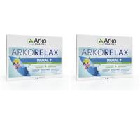 Arkopharma - Arkorelax Moral+ | Humeur positive - Équilibre émotionnel - Réduction de la fatigue - Sans dépendance | 15 jours - 30 comprimés (Lot de 2)