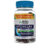 Arkopharma Complément alimentaire Arkorelax Sommeil – Gummies aux fruits – 60 unités