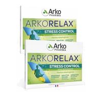 Arkopharma Arkorelax STRESS CONTROL - Rhodiola Eleuthérocoque Magnesium Vit B6 - Lot de 2 Boites de 30 Comp