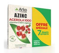 Arkopharma Azinc Acerola 1000 Lot de 2 x 30 comprimés à croquer