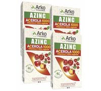 Arkopharma Azinc Acérola 1000 - Vitamine C 100% Végétale - Lot de 4 Boites de 30 Comprimés (4)