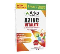 Arkopharma Azinc Adulte Vitalité Vitamines C & E, Zinc 60 gélules + 1 semaine offerte