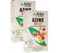 Arkopharma Azinc Boost Vitamines Végétales, Amia Acerola Ginseg de sibérie Guarana - 24 Comprimés à Croquer - Lot de 2 Boites de24 comprimés