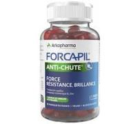 Arkopharma Forcapil Anti-chute Gommes – Résistance, vitalité, brillance, goût abricot – 60 gommes