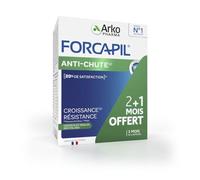 Arkopharma Forcapil Complément anti-chute cheveux Zinc Vitamine B 90 comprimés