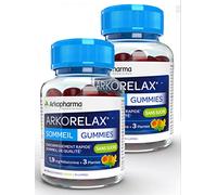 ARKORELAX SOMMEIL GUMMIES - Sans Sucre - 1,9mg mélatonine 3 extraits de plantes - 2 MOIS de TRAITEMENT - Lot de 2 boites de 30 gummies (2Pack)