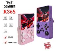 ARKOS - Console de jeu Portable rétro R36S 100% originale, IPS 3.5 pouces, plus de 15000 jeux, lecteur de poche Portable Linux, cadeaux de rentrée scolaire Navy Purple 128G