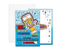 ARKRAFT Carte d'anniversaire pour 18 ans (Homme, 17x12 cm, Pailletée, À fleur, Glamorous Floral)