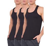 ArkXani® Débardeur d'été sans manches en coton pour homme - Uni - Respirant - Facile à porter - Pour le sport - Pour un usage quotidien - Noir - Tailles S, M, L, XL et 2XL, Noir , L