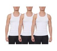 ArkXani Lot de 3 débardeurs sans manches en coton respirant pour homme - Blanc, noir et couleurs assorties, Blanc (lot de 3), M