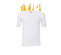 ArkXani® Sous-vêtement chaud pour homme - Sous-vêtement thermique - T-shirt à manches courtes et longues - Pantalon d'hiver thermique pour homme - Tailles S, M, L, XL, XXL - Noir et blanc, Haut blanc