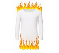 ArkXani® Sous-vêtement chaud pour homme - Sous-vêtement thermique - T-shirt à manches courtes et longues - Pantalon d'hiver thermique pour homme - Tailles S, M, L, XL, XXL - Noir et blanc, Haut blanc