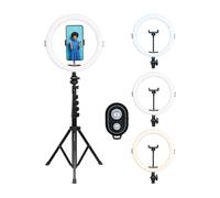 AgfaPhoto Ring Light Realiview ARL11XL Eclairage annulaire LED avec trépied - Lumière pour Téléphone Portable, Photos, Selfies, vidéos, Youtube, Maquillage, TikTok
