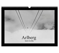 Arlberg black and white (Wandkalender 2026 DIN A3 quer), CALVENDO Monatskalender: Zürs und Lech am Arlberg, das 5 Sterne Skigebiet nicht nur für ... beeindruckenden monochromen Bilderserie.