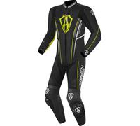 Arlen Ness Losail Costume en cuir one piece, noir-jaune, taille 56 pour homme
