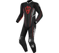 Arlen Ness Losail Costume en cuir one piece, noir-rouge, taille 52 pour homme