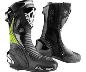 Arlen Ness Pro Shift 2 Bottes de moto, noir-jaune, taille 40 pour femmes