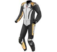 Arlen Ness Race-X Costume en cuir de moto deux pièces, Noir/Blanc/Or, Taille 48