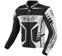 Arlen Ness Rapida 2 Blouson en cuir de moto, noir-blanc, taille 48 pour homme