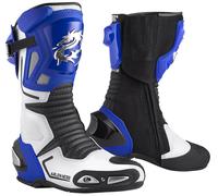 Arlen Ness Sugello Bottes de moto, noir-blanc-bleu, taille 48 pour femmes