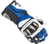 Arlen Ness Sugello Gants de moto, noir-blanc-bleu, taille XS pour homme
