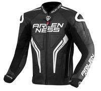 Arlen Ness Sugello Veste en cuir de moto, noir-blanc, taille 50 pour homme