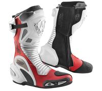 Arlen Ness Xaus Replica Bottes de moto, noir-blanc-rouge, taille 42 pour homme