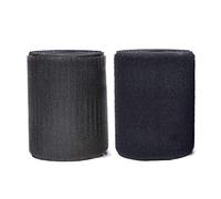 Arlent 4 "Largeur 2 Yards Longueur Coudre sur bandes auto-agrippantes Style Nylon, tissu non adhésif au dos Noir (10cm x 2M)