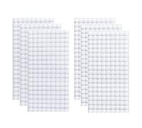 Arlent Crochet et Boucle adhésifs, 504Paires 10mm Autocollantes Crochets et Boucles Rond Pastille Adhesive Collant Point Monnaies arrière, Autocollantes Points Arrière Dots Coins (Blanc)