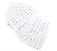 Arlent Crochet et Boucle adhésifs, Autocollantes Crochets et Boucles Rond Pastille Adhesive Collant Point Monnaies arrière 216 Paires 15mm, Autocollantes Points Arrière Dots Coins (Blanc)