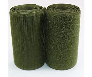 Arlent Crochet et boucle ruban adhésif, forte couture crochet et boucle attaches ruban en nylon avec tissu assemblage et connexion appliqué à la maison et au Bureau (Vert armée, 10cm*1m)